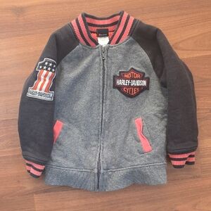 Harley-Davidson Kids Jacket with Gray and Pink Accents
